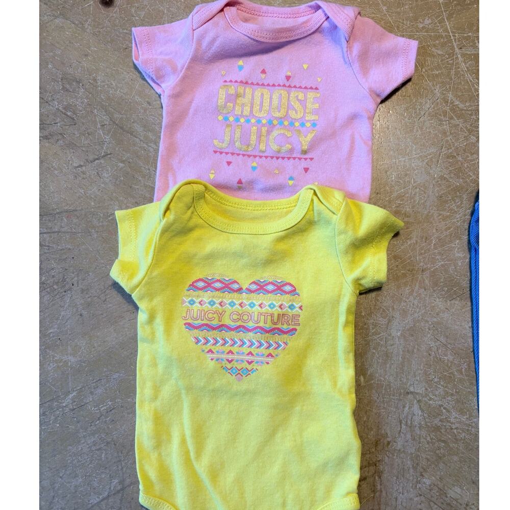 Juicy Couture 0-3 months Onsies and 3-6 month Jeans